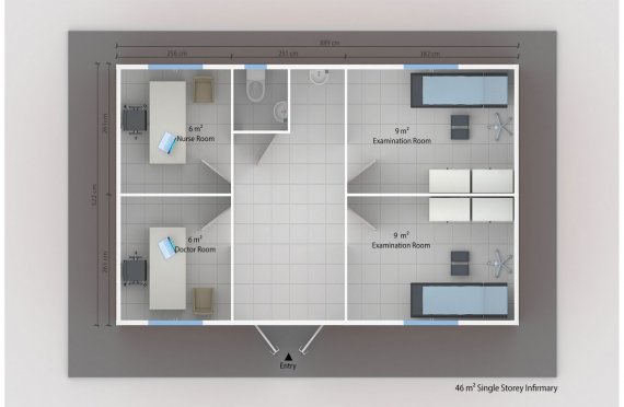 Modulær Sykestue 46 m²