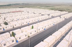 Container boligprosjekt for syriske flyktninger