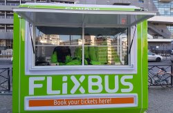 Flixbus billettkabin fra Karmod