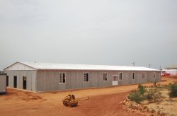 En prefabrikkert bygning av gruve arbeidsplass i Senegal