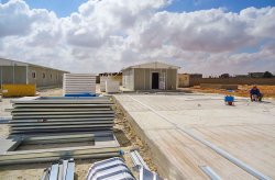 Produksjonen av prefabrikkerte bygninger for oljeutvinningssted i Libya ble fullført 